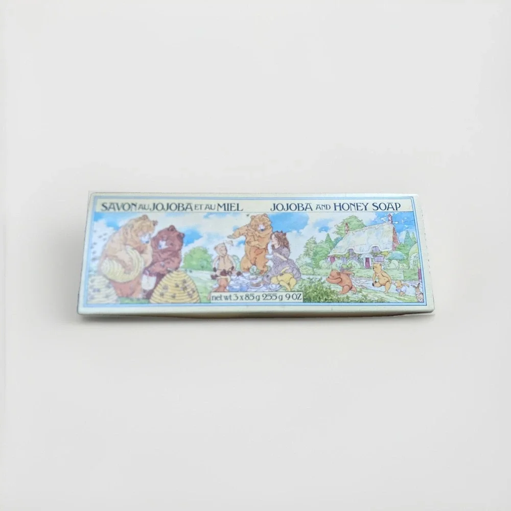 VTG NEW Crabtree &‎ Evelyn Jojoba Oil & Honey 1980 NOS Soap Set 3 Bars 85g Each